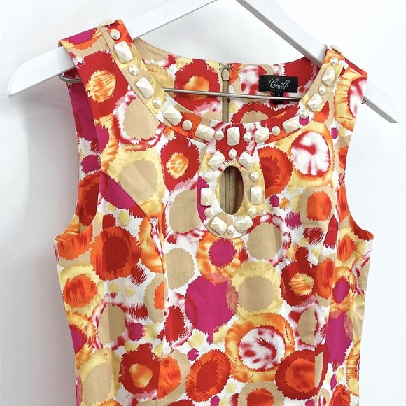 SOLD Camille La Vie Multicolor Floral Sheath Dress - Picture 2 of 5